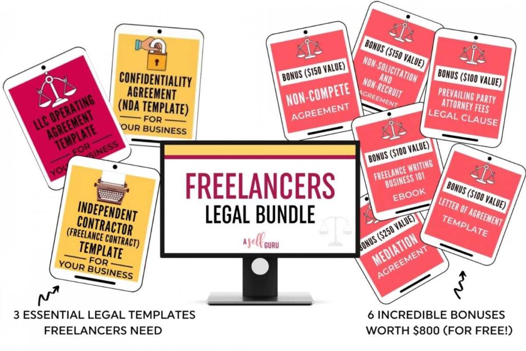 Freelance Legal Templates Bundle for your freelance business. 